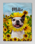 'The Sunflower' Personalized Pet Blanket