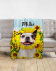 'The Sunflower' Personalized Pet Blanket