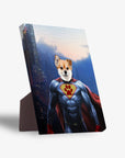 'The Super Dog' Personalized Pet Standing Canvas