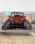 'The Yeep Cruisers' Personalized 2 Pet Blanket