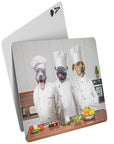 'The Chefs' Personalized 3 Pet Playing Cards