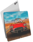 'The Classic Paw-Vette' Personalized 2 Pet Playing Cards