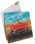 'The Classic Paw-Vette' Personalized 4 Pet Playing Cards