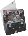 'The Classic Pawmaro' Personalized 3 Pet Playing Cards