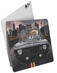 'The Classic Pawmaro' Personalized 4 Pet Playing Cards