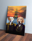 'The Explorers' Personalized 2 Pet Canvas
