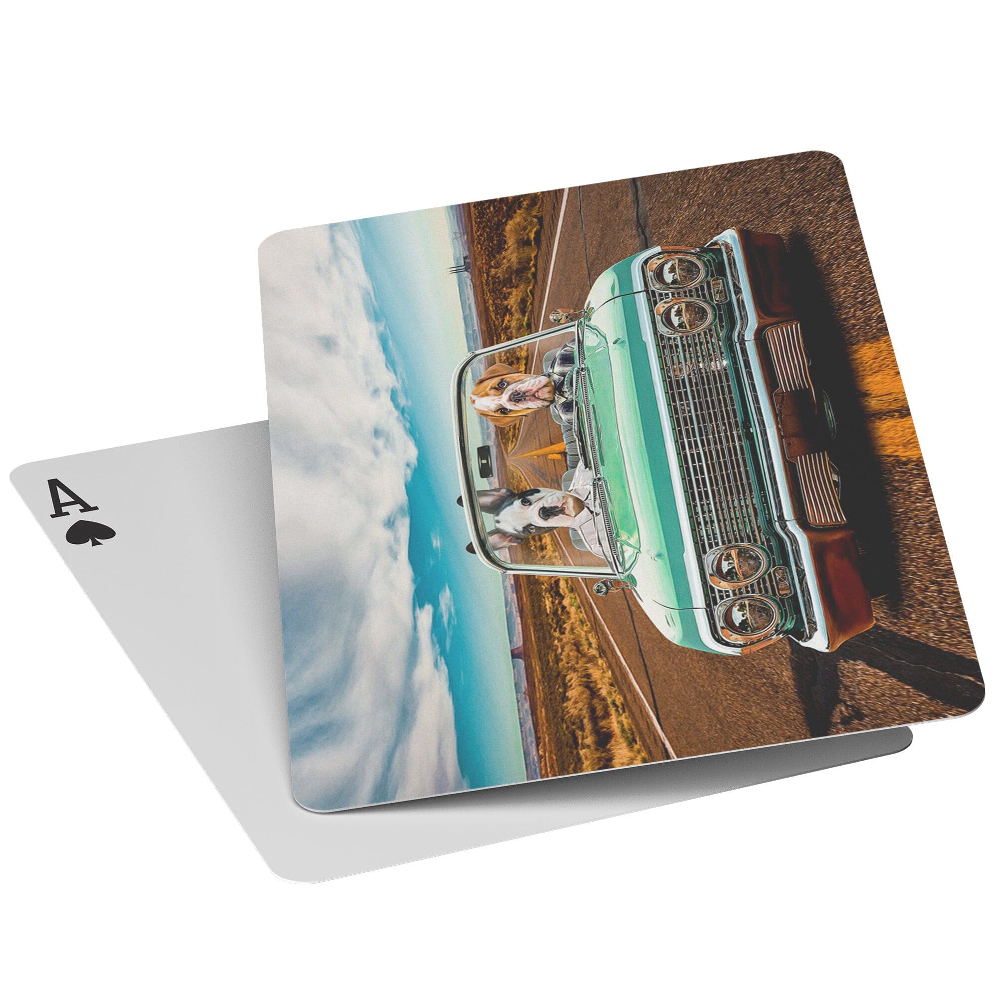 &#39;The Lowrider&#39; Personalized 2 Pet Playing Cards
