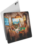 'The Poker Players' Personalized 2 Pet Playing Cards