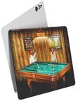 'The Pool Players' Personalized 2 Pet Playing Cards