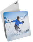 'The Skier' Personalized Pet Playing Cards