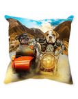 'Harley Wooferson' Personalized 2 Pet Throw Pillow