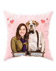 'We Love You' Personalized Pet/Human Throw Pillow