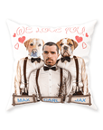 'We Love You' Personalized Pets/Human Throw Pillow