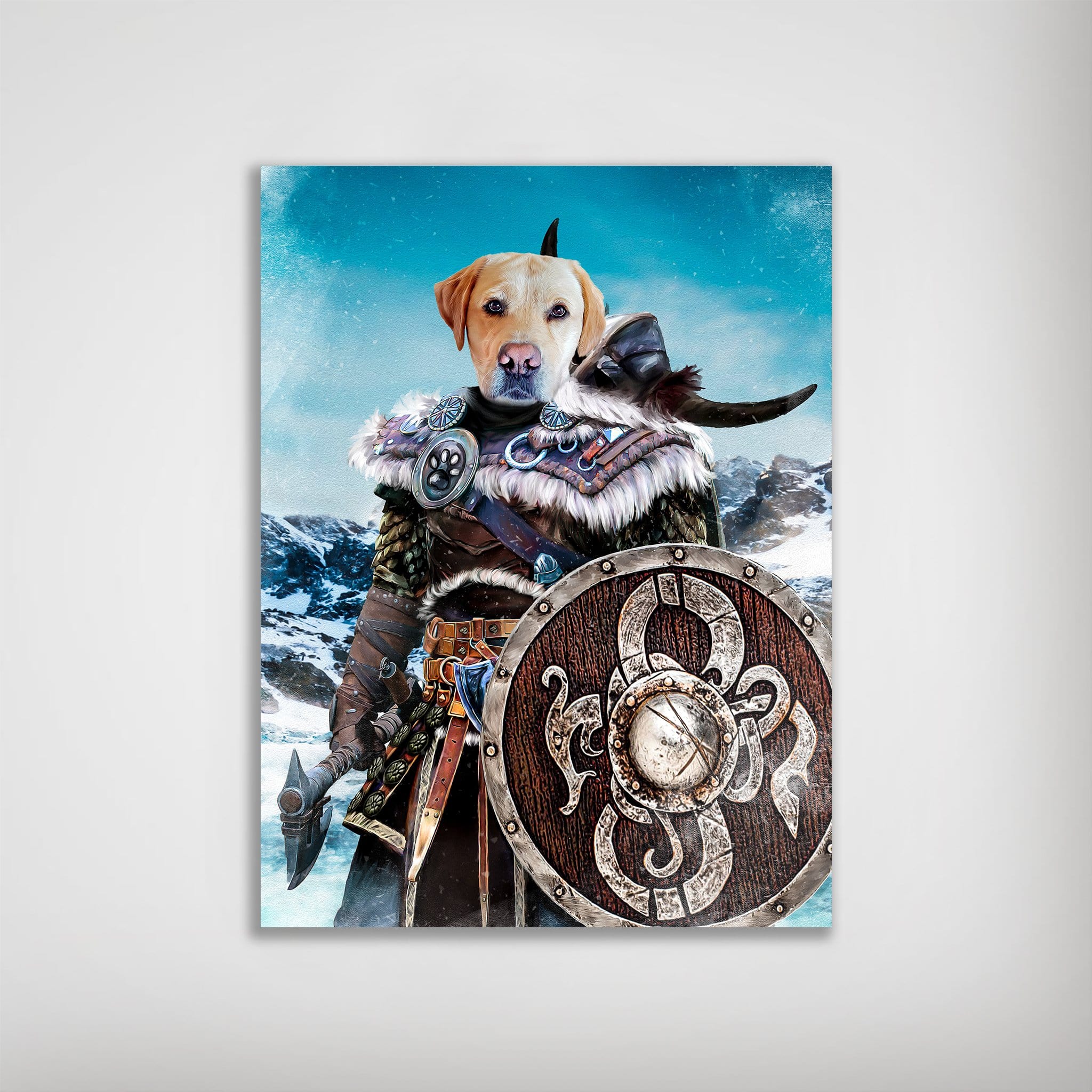 &#39;Viking Warrior&#39; Personalized Dog Poster