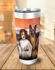 'Princess Leidown & Jedi-Doggo' Personalized 2 Pet Tumbler