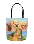'The Rainbow Bridge 3 Pet' Personalized 3 Pet Tote Bag