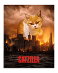'Catzilla' Personalized Pet Standing Canvas