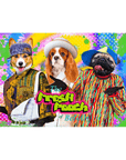 'The Fresh Pooch' Personalized 3 Pet Standing Canvas