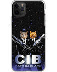 'Cats in Black' Personalized 2 Pet Phone Case