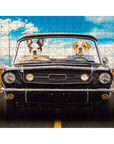 'The Classic Woofstang' Personalized 2 Pet Puzzle