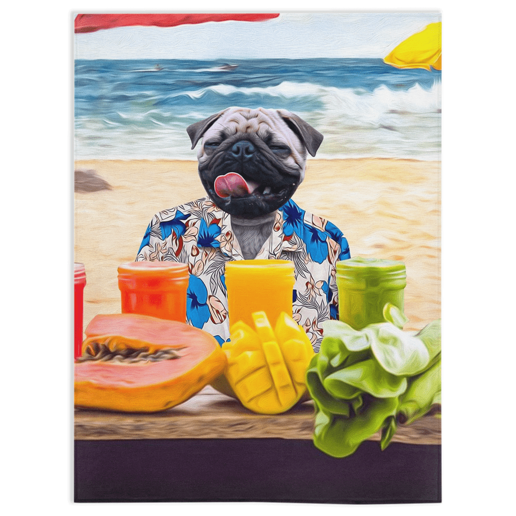 &#39;The Beach Dog&#39; Personalized Pet Blanket
