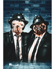 'The Blues Doggos' Personalized 2 Pet Poster
