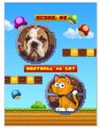 Retro Video Game Personalized Pet Poster