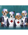 'The Nurses' Personalized 4 Pet Standing Canvas
