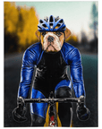 'The Male Cyclist' Personalized Pet Blanket