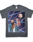 1980s Lazer Portrait Personalized T-Shirt for Pets and Humans Custom Portrait Tee