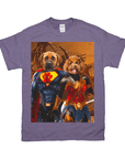 'Superdog & Wonder Doggette' Personalized 2 Pet T-Shirt