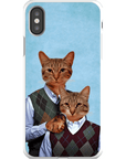 'Step Kitties' Personalized 2 Cat Phone Case