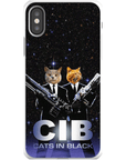 'Cats in Black' Personalized 2 Pet Phone Case