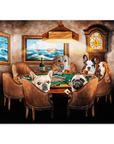 'The Poker Players' Personalized 5 Pet Poster