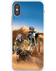 'The Motocross Riders' Personalized 2 Pet Phone Case