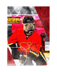 'Calgary Doggos Hockey' Personalized Pet Standing Canvas