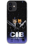 'Cats in Black' Personalized 2 Pet Phone Case