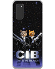 'Cats in Black' Personalized 2 Pet Phone Case