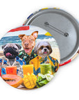 The Beach Dog(s) ( 1 - 4 Pets) Custom Pin