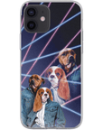 '1980s Lazer Portrait' Personalized 2 Pet Phone Case