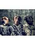 'The Army Veterans' Personalized 3 Pet Standing Canvas