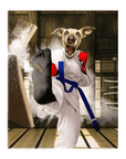 'Taekwondogg' Personalized Pet Standing Canvas