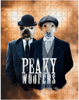 'Peaky Woofers' Personalized 2 Pet Puzzle