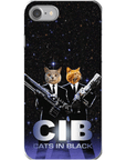 'Cats in Black' Personalized 2 Pet Phone Case