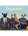 'DogSchitt's Creek' Personalized 3 Pet Standing Canvas