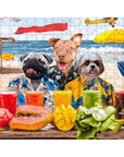 'The Beach Dogs' Personalized 3 Pet Puzzle