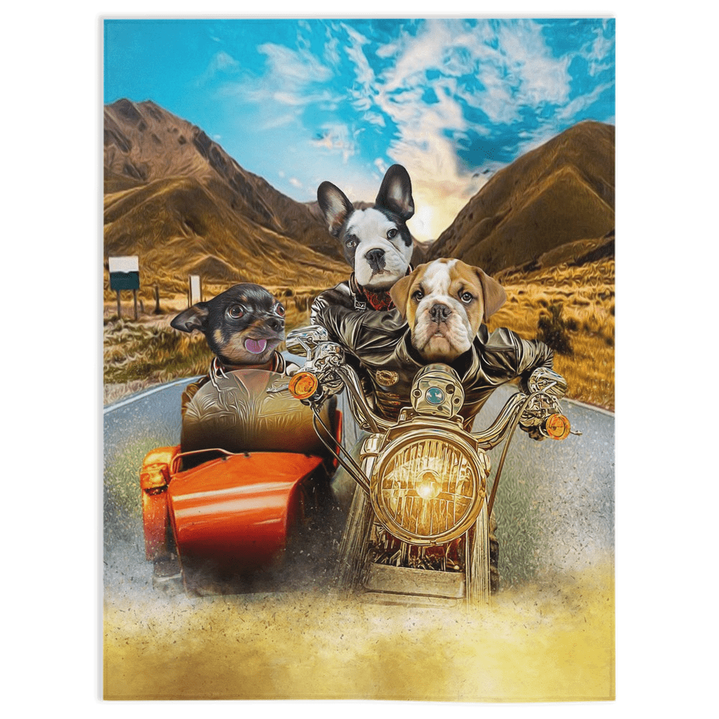 &#39;Harley Wooferson&#39; Personalized 3 Pet Blanket