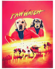 'Paw Watch 1991' Personalized 2 Pet Blanket