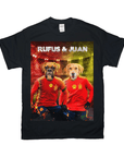 'Spain Doggos Soccer' Personalized 2 Pet T-Shirt