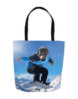 'The Snowboarder' Personalized Tote Bag
